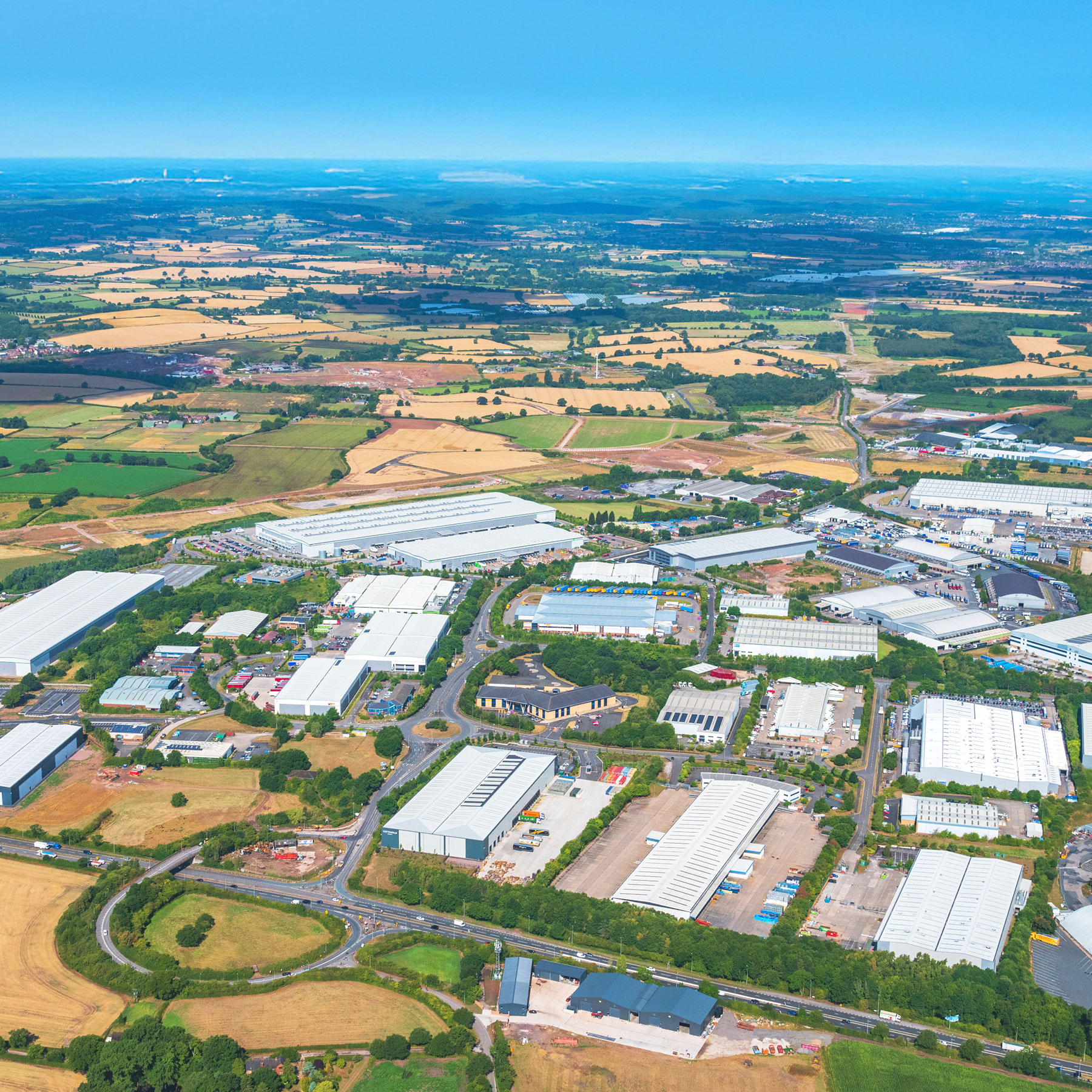 Aerial view of Fradley Park